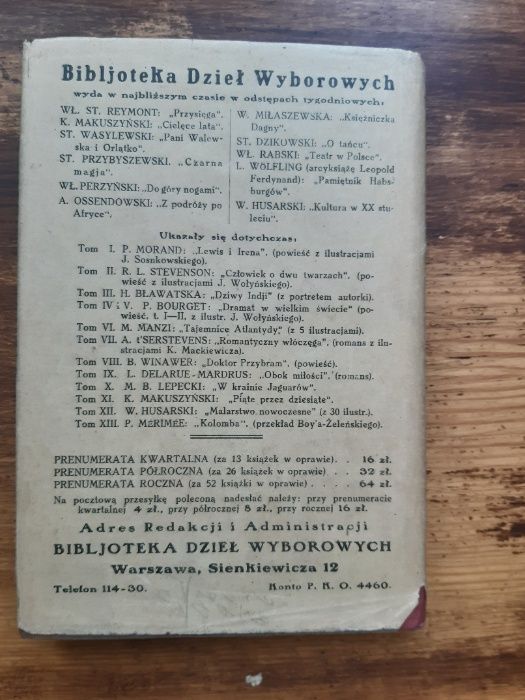 Prosper Mérimée. "Kolomba". 1925. Przekład Boy-Żeleński