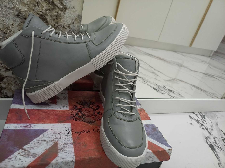 Шкіряні чоловічі снікерси