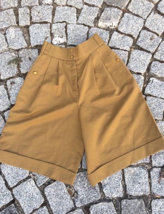 Bermudas/Calções castanhas, Vintage, S/M