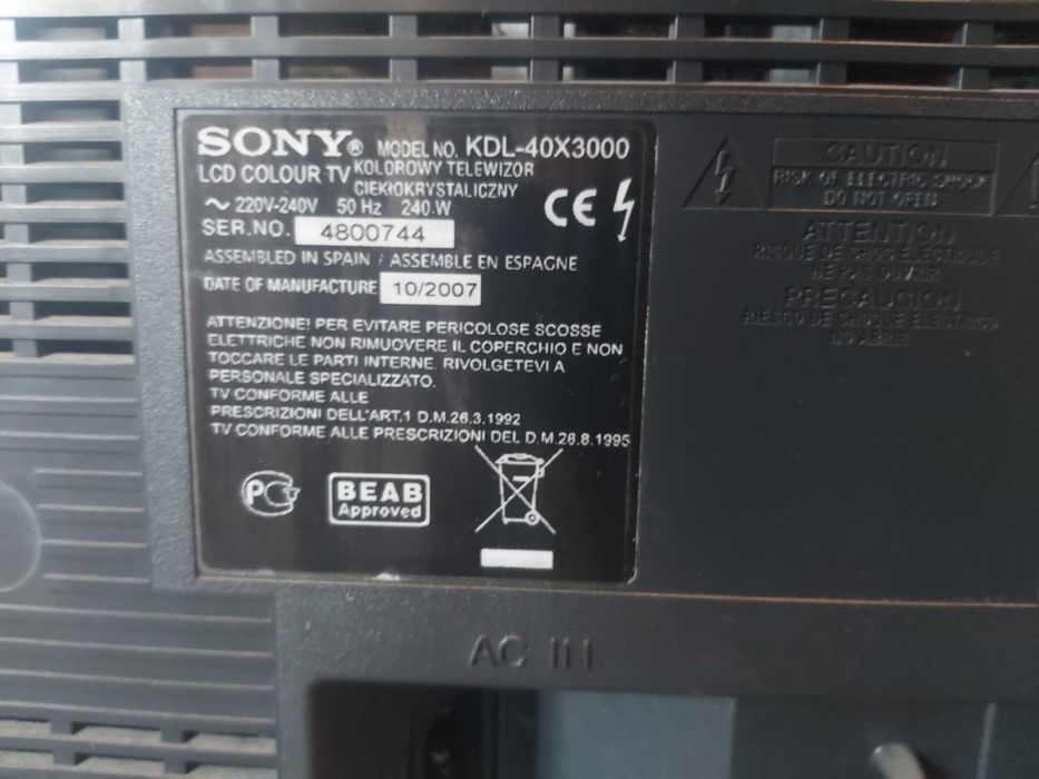 40-calowy telewizor LCD Full HD BRAVIA X3000