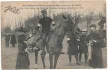 Postal ilustrado francês - raid hippique, circulado