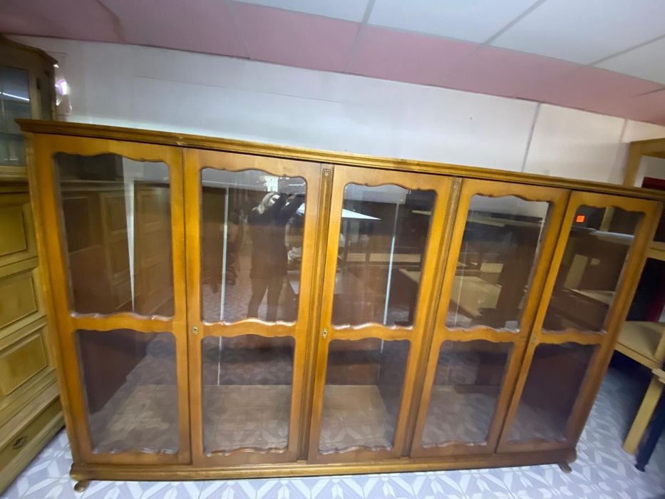 Stylowa szafa 5-drzwiowa, witryna szklana ludwikowska z Niemiec DOWÓZ