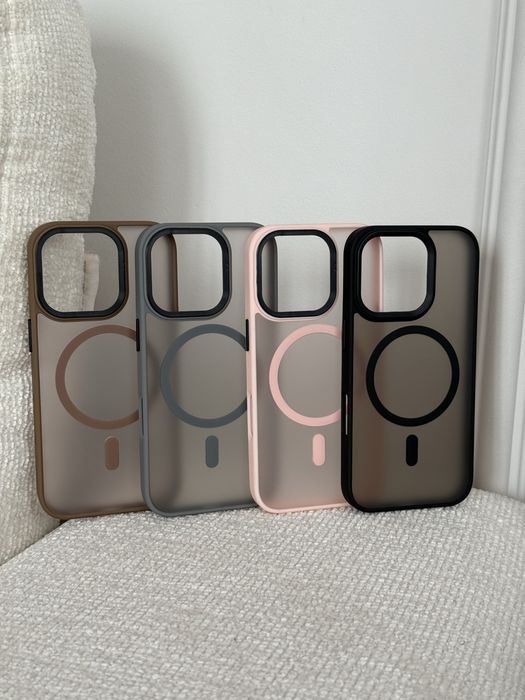 Матовий чохол із MagSafe для iPhone 12, 13 pro, 15, 16, 16 pro max