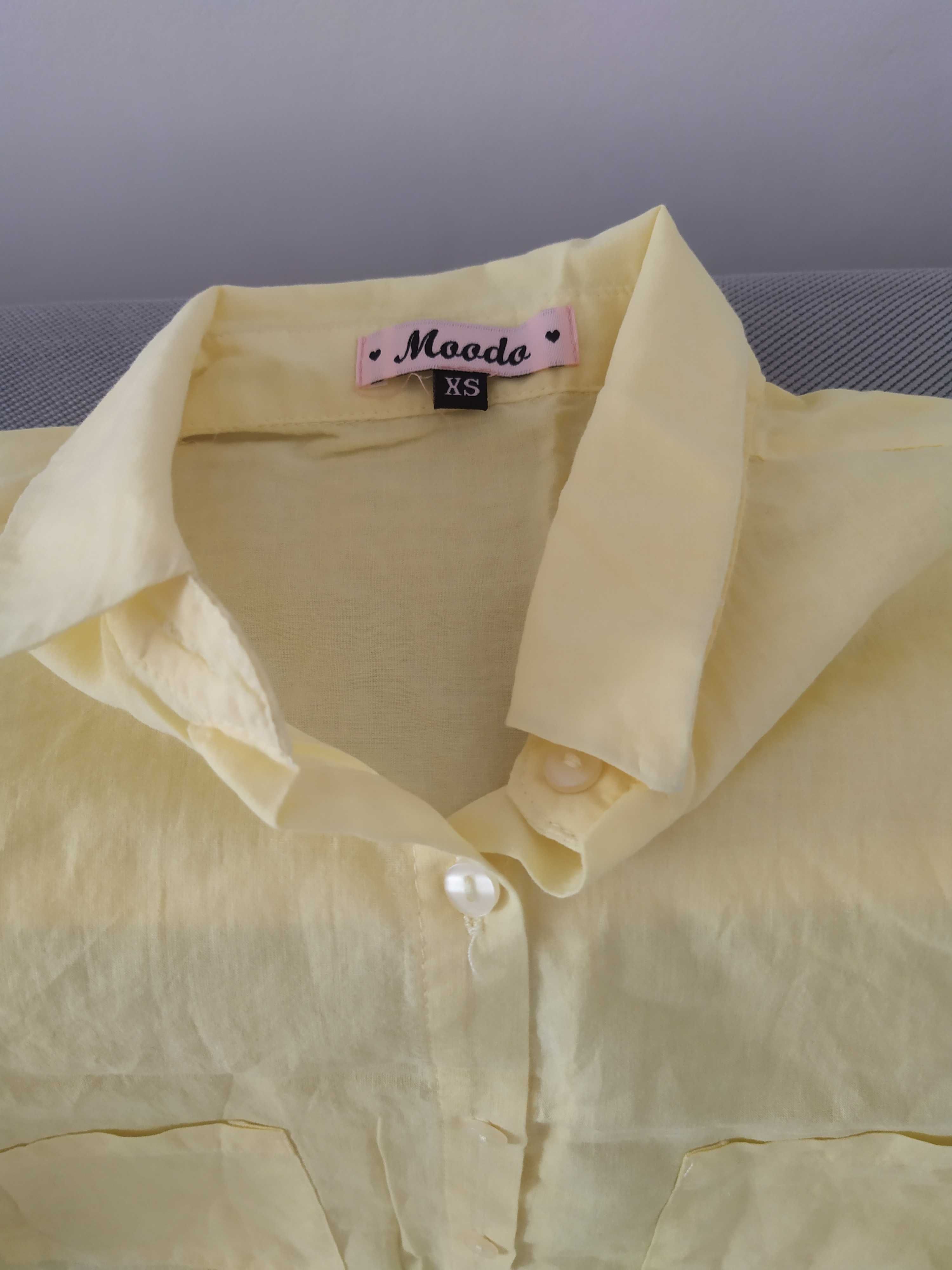 Koszula damska żółta rozmiar 34 XS firmy Moodo
