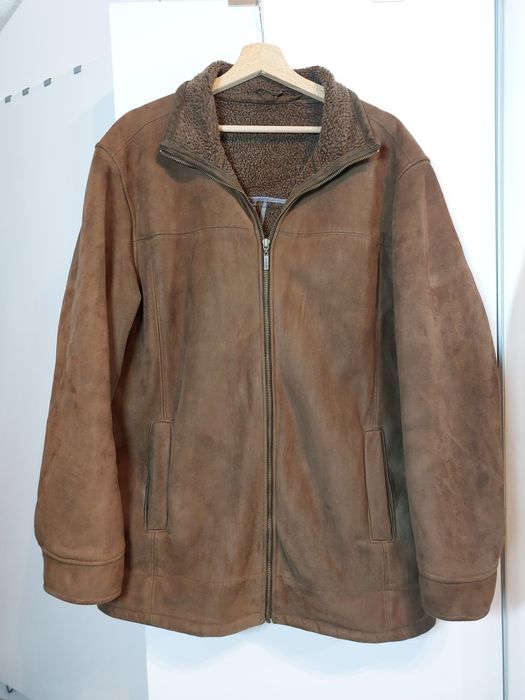 Brązowa kurtka L Redwood outdoor kurtka z polarem polar skóra pilotka