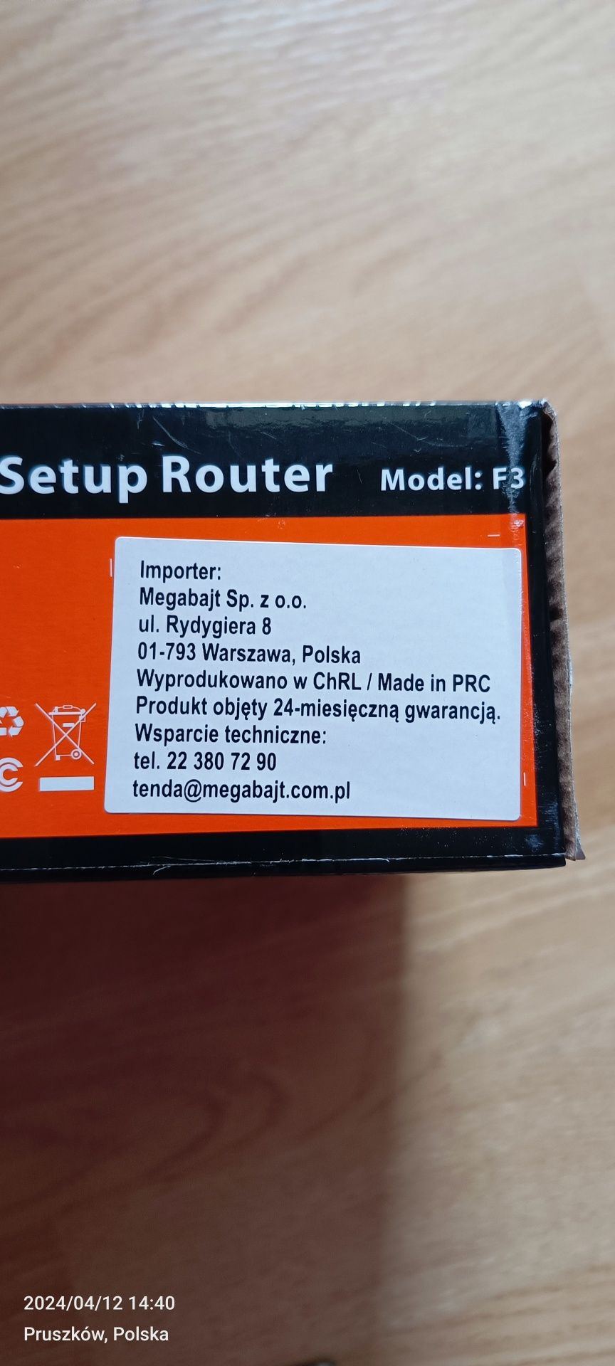 Router Tenda F3 802.11g, 802.11b, 802.11n (Wi-Fi 4)