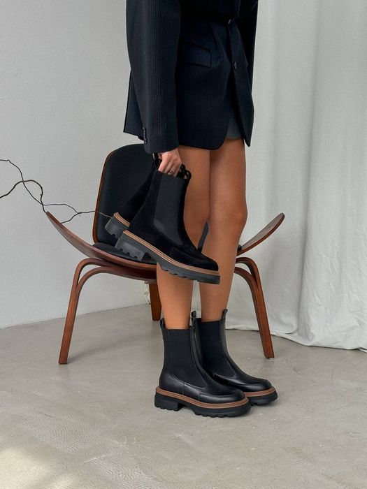 Жіночі черевики челсі зимові, Демі