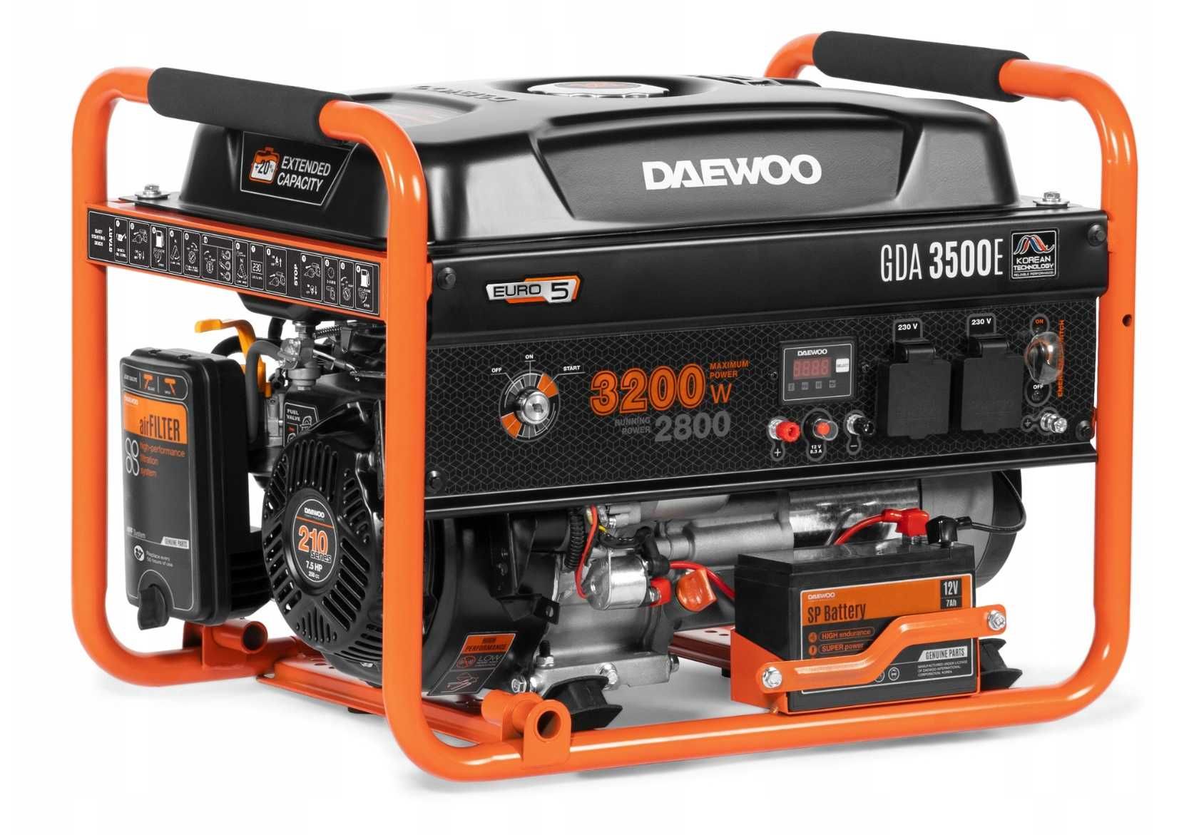 Agregat prądotwórczy Daewoo GDA 3500E 3,2 kw 230V