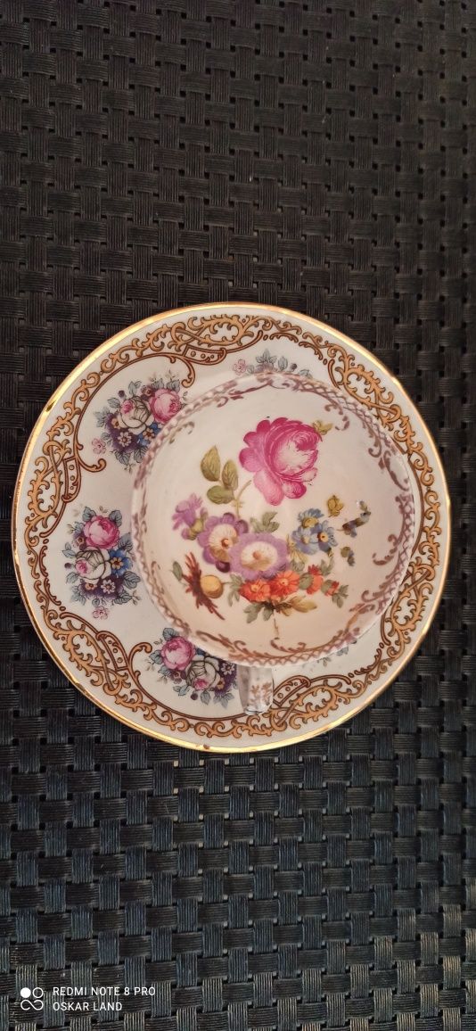 R    Porcelana Krautheim Selb Bawaria Duo Mokka Kolekcjonerska Śliczna