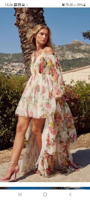 Nasty gal asos sukienka tiulowa guess gucci