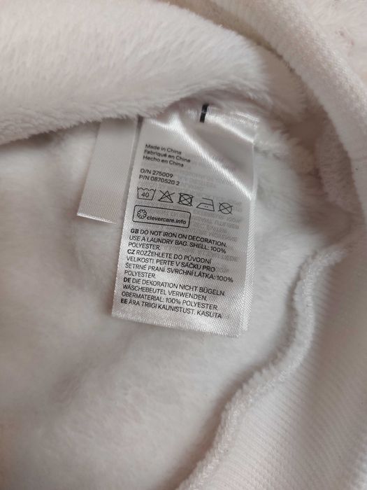 Biały świąteczny sweter dla dziewczynki, H&M, rozmiar 134-140