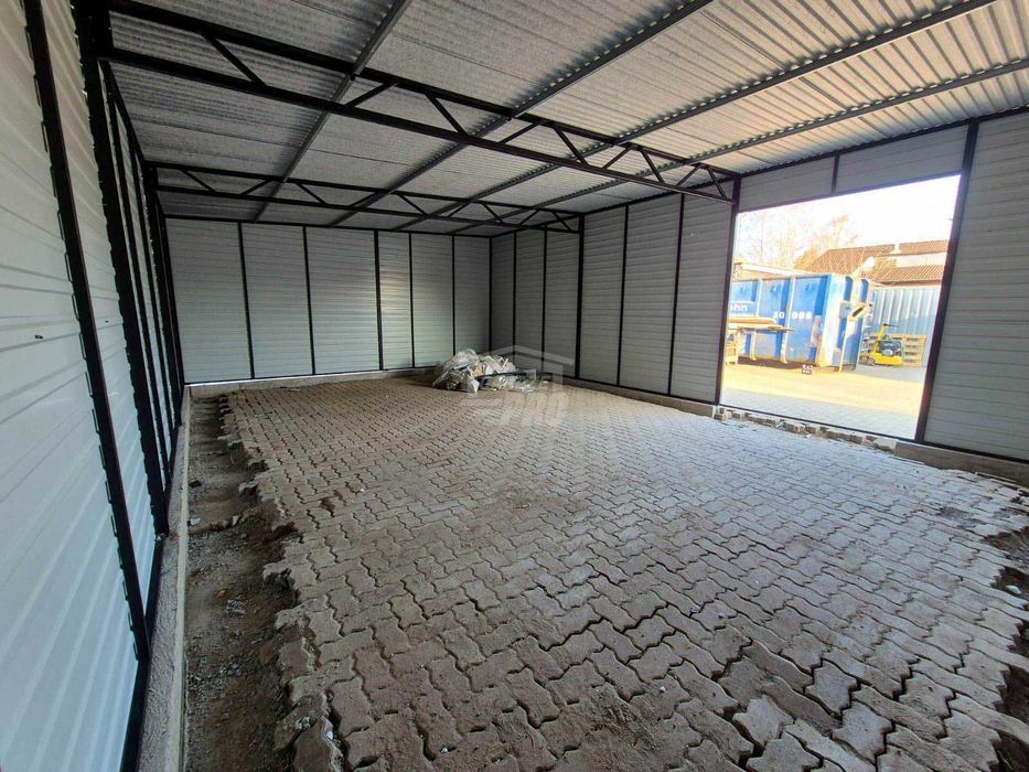 Garaż blaszany - hala magazynowa 9x6m - Otwórdach spad w tył GP571