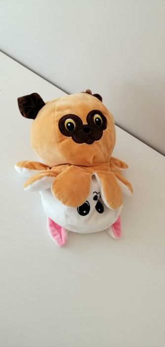 podwójna maskotka pluszowa pluszak piesek kotek ośmiornica dla dzieci