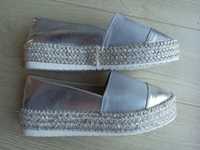 NOWE Srebrne espadryle Renee rozmiar 39