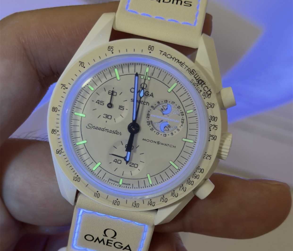 Swatch x Omega Bioceramic Moonswatch Mission To Moonphase Snoopy