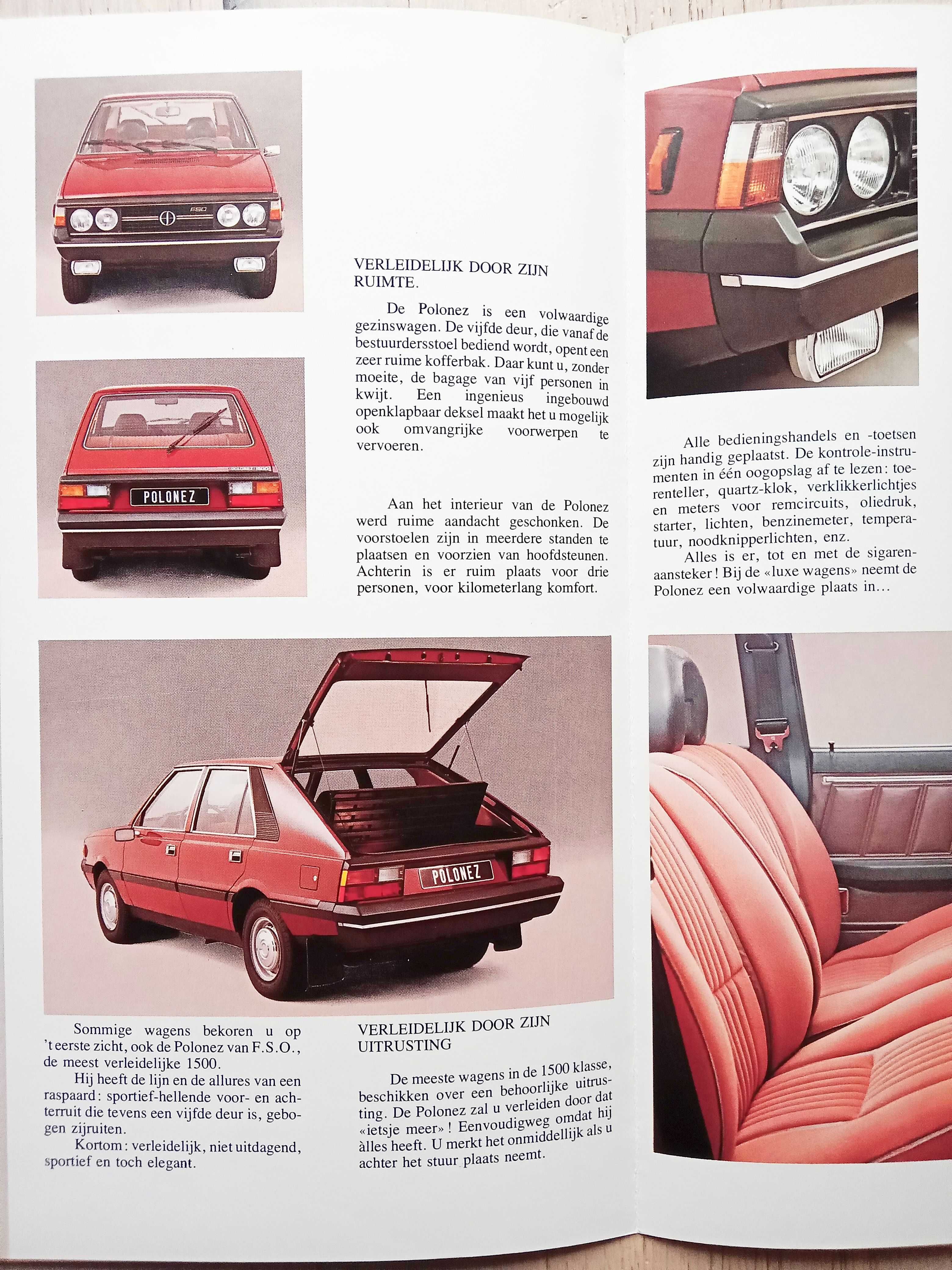 FSO Polonez 1.5 (1981) prospekt 8 str., st. BDB-, FORMAT WIĘKSZY od A4