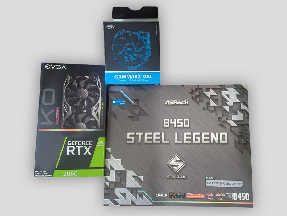 Игровой ПК на Ryzen R5 5600, Evga RTX 2060 6GB, 16GB RAM, 1TB SSD