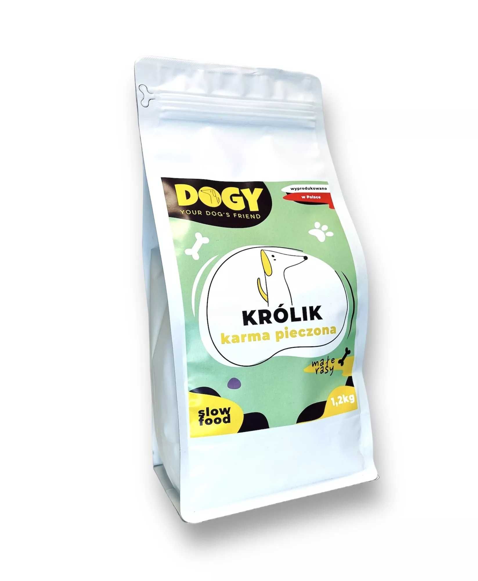 DOGY - Karma pieczona z Królikiem dla małych ras 1,2 kg