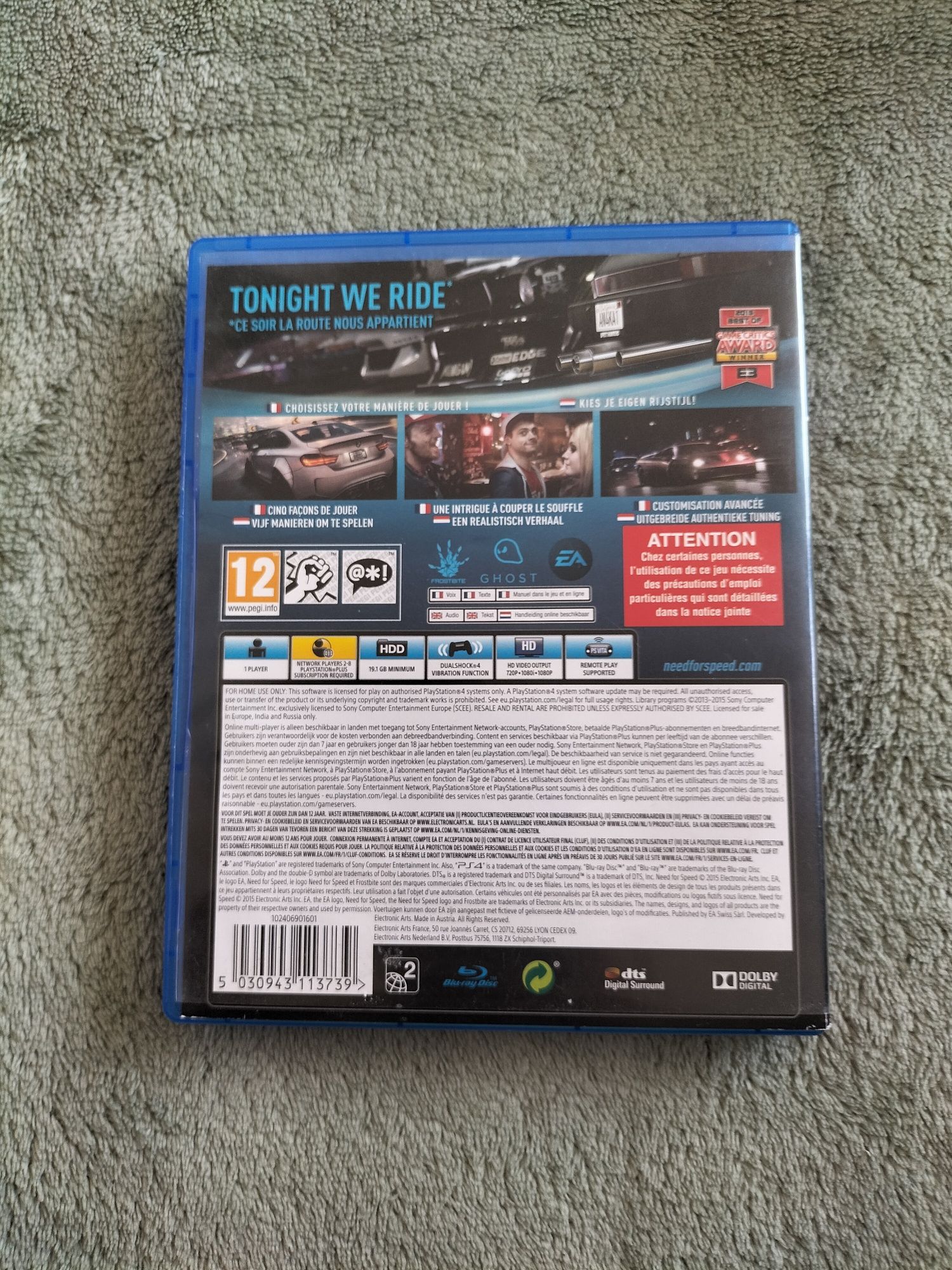 Need for speed, ps4