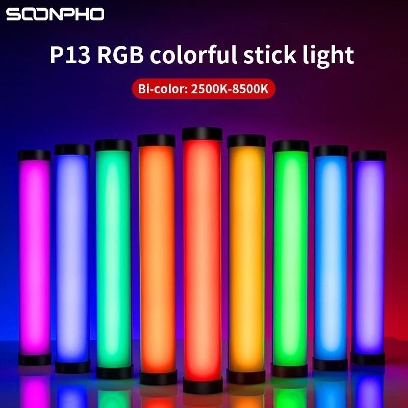 Soonpho P13 лампа Led  RGB 360°, відеосвітло, накамерне світло