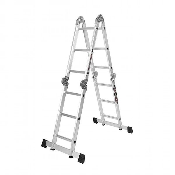 Drabina Aluminiowa Z Platformą 4X3 Profesjonalna Stabilna 346Cm Kd4070