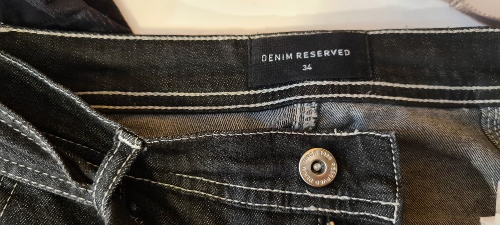 Spodnie jeansowe czarne Reserved Denim rozm.34