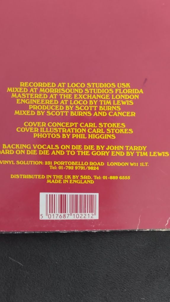 Capa e contracapa album câncer 1990