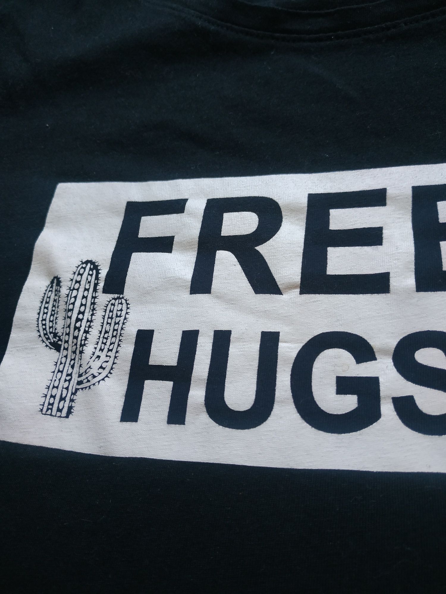 Czarna koszulka free hugs tally Weijl bluzka