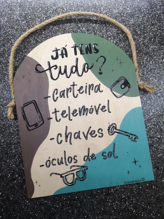 Placa de madeira personalizada