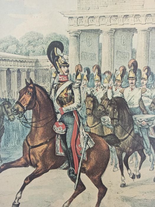Grafika „Regiment Garde du Corps 1814” w ramie