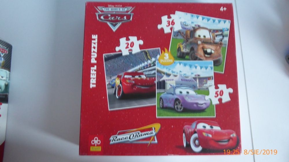 Zestaw 4 pudełka: puzzle Trefl CARS, Planes-samoloty