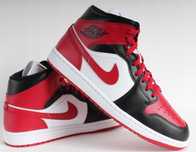 Buty Nike Air Jordan 1 Mid Białe Czarne Czerwone Okazja