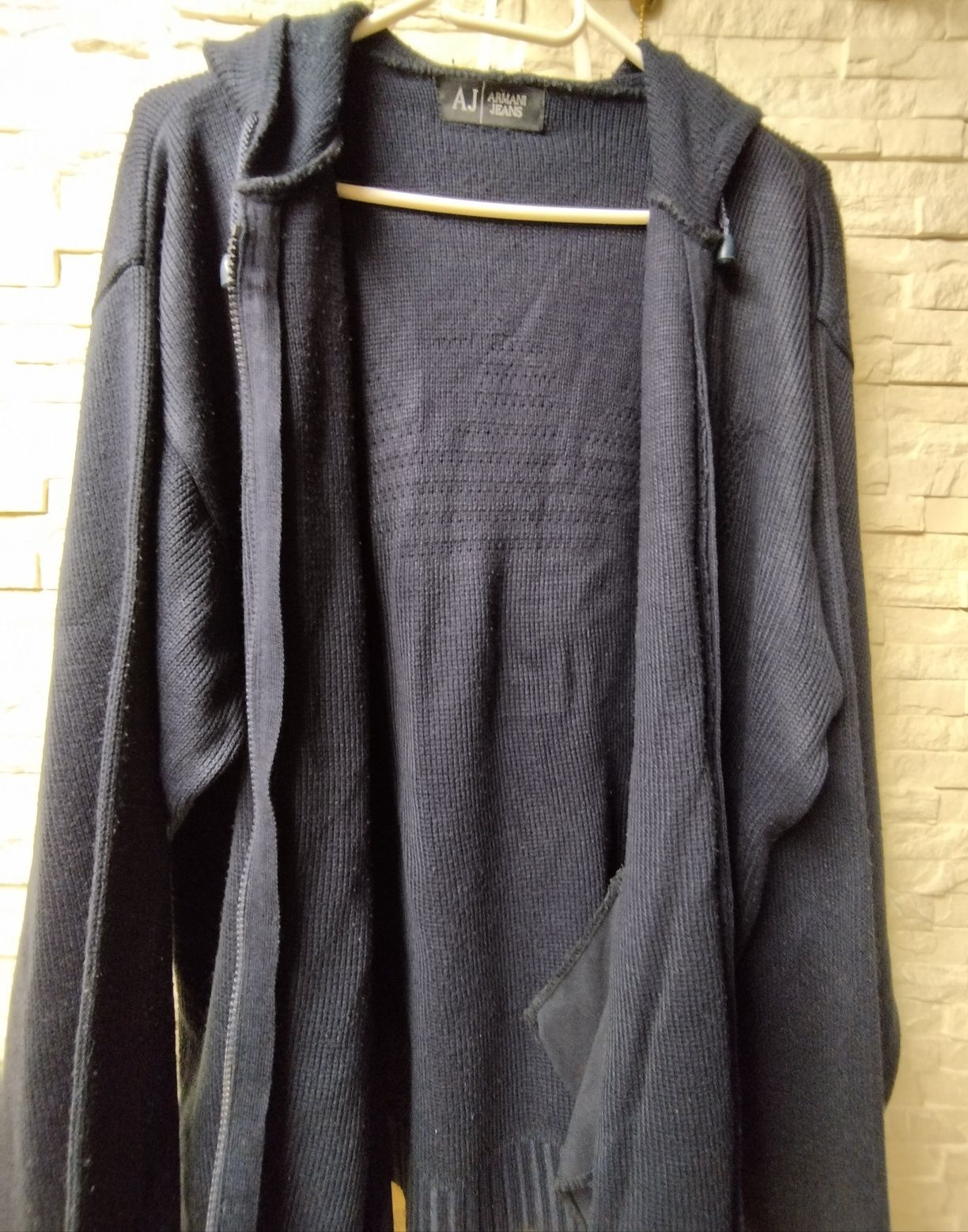 Sweter, bluza męska Armani Jeans XL/XXL granatowa, wełna