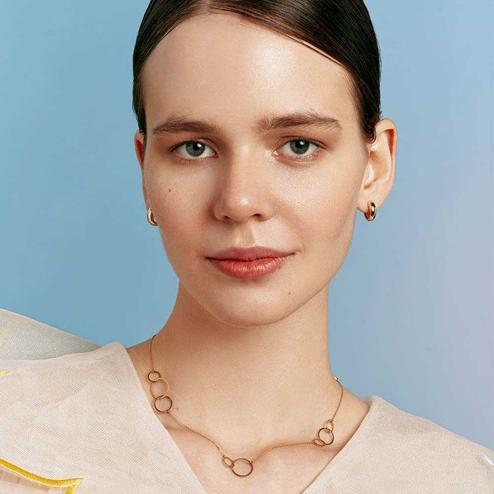 Сережки из желтого золота 14k [бренд loveyou]