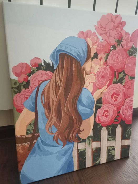 Картина за номерами "Ароматні півонії" намальована