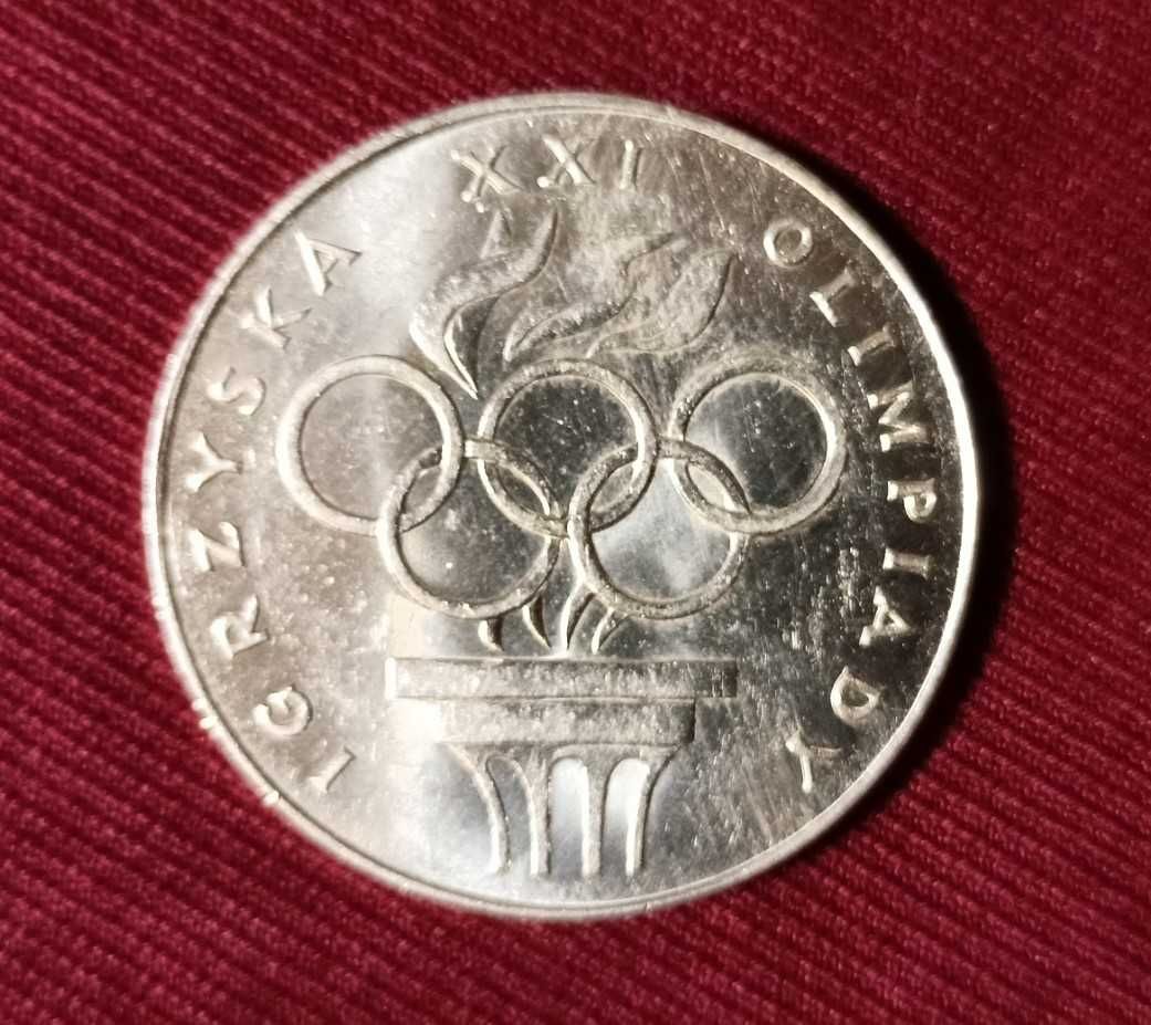 Srebrna moneta 200ZŁ 1976 XXI Igrzyska Olimpiady