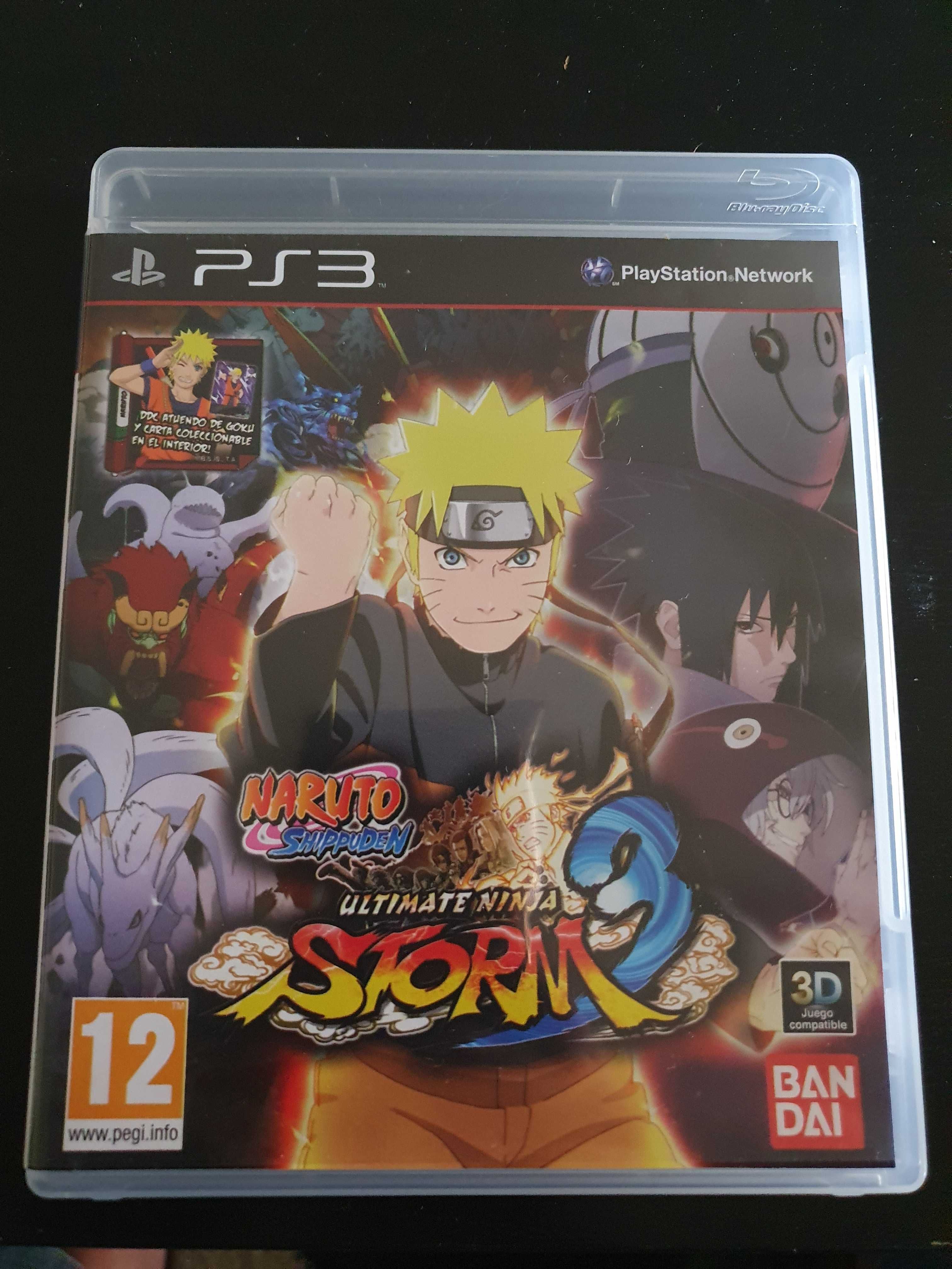 PS3 - Naruto Shippuden: Ultimate Ninja Storm 3 com carta do Naruto