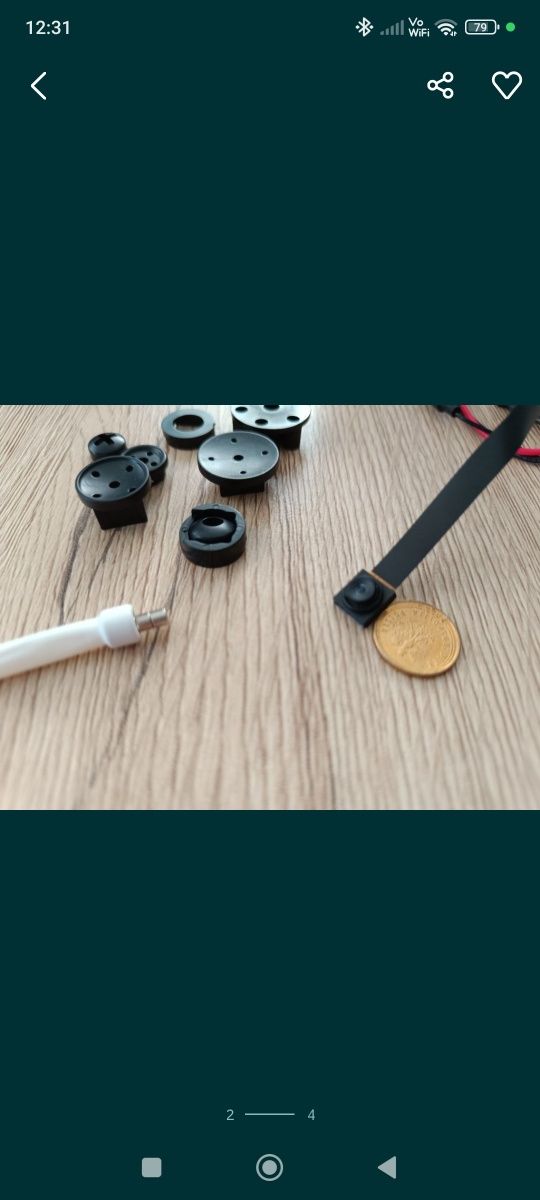 Zestaw mini słuchawka mini kamera