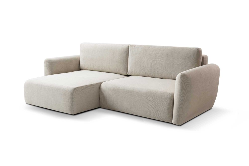 Narożnik 234 x 140 cm - funkcja spania, pojemnik, wygodne poduszki