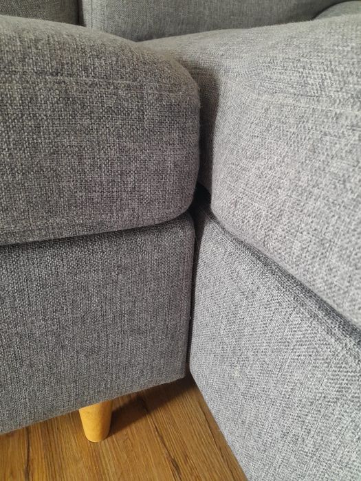 Sofá GEDVED chaise-longue cinzento