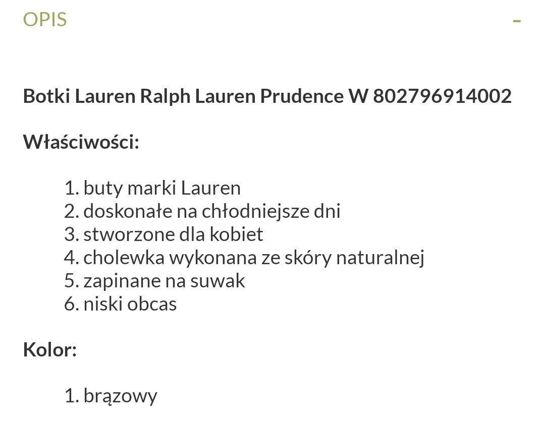 Botki Lauren Ralph Lauren rozmiar 40