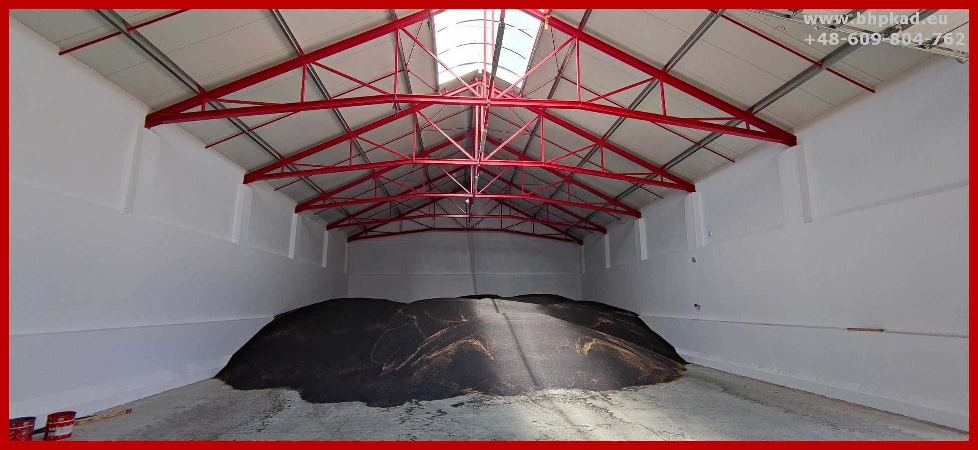 Wiązary dachowe. 14x36 m. Dach stalowy. Bindry. BHP KAD.