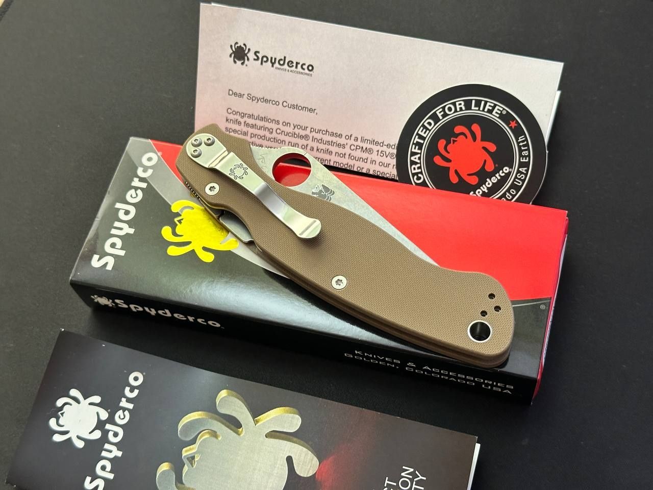 (Новинка) Spyderco Military 2 Sprint Run 15V BBB Brown G-10