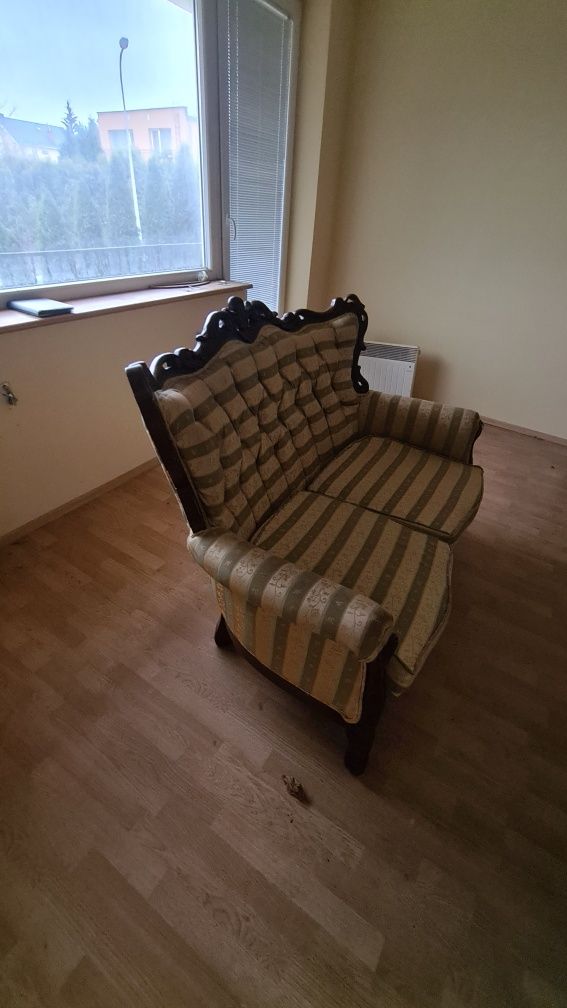 Kanapa sofa komplet rzeźbiona