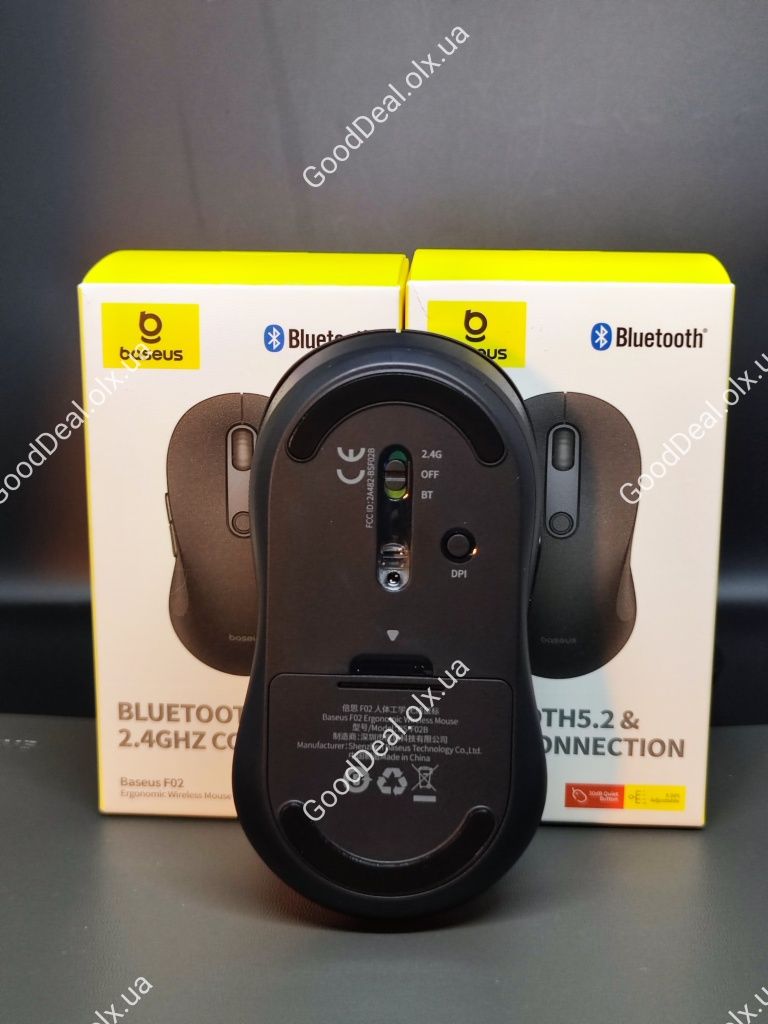 Безпровідна мишка Baseus F02 + килимок – стильна, тиха та зручна!