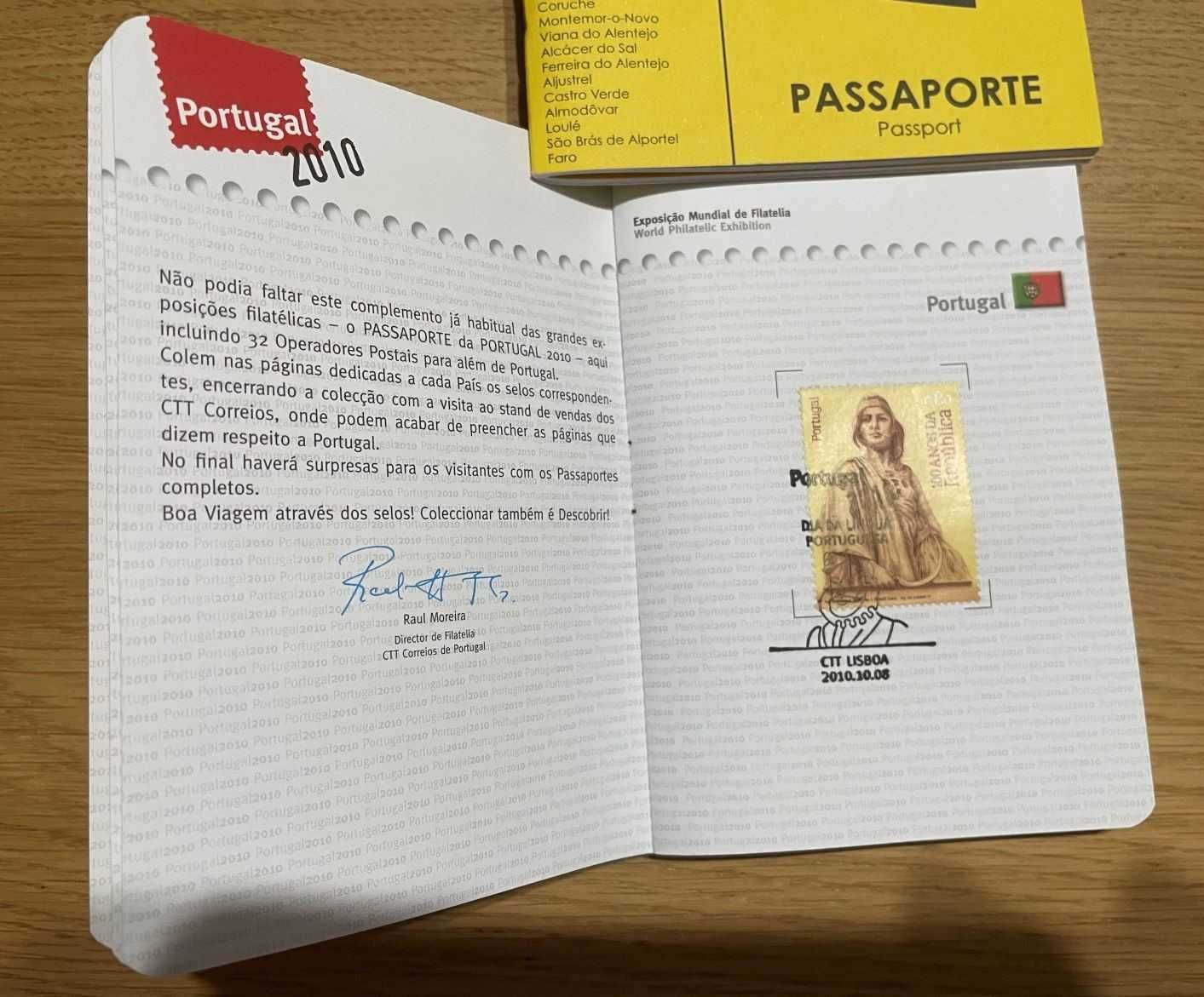 Passaporte Filatélico (Expo Mundial 2010) + Passaporte EN2