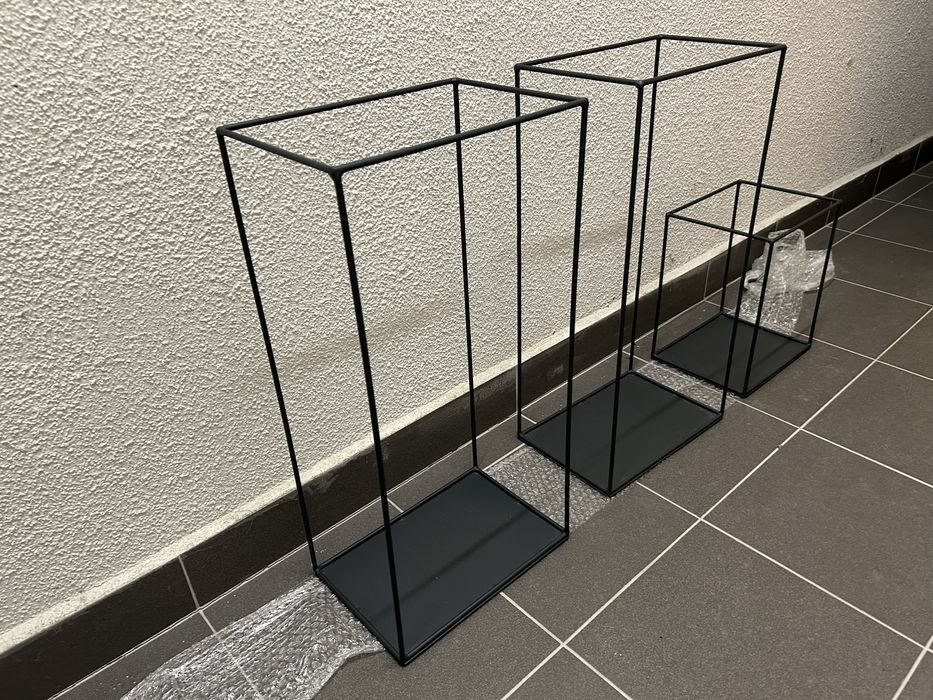 Metalowe grafitowe półki loftowy styl grafit ral półka loft komplet