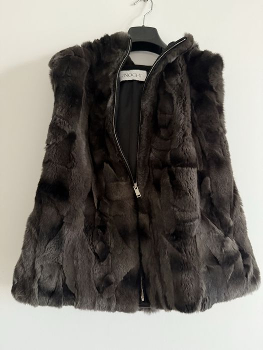 Жилетка з натурального хутра кролика