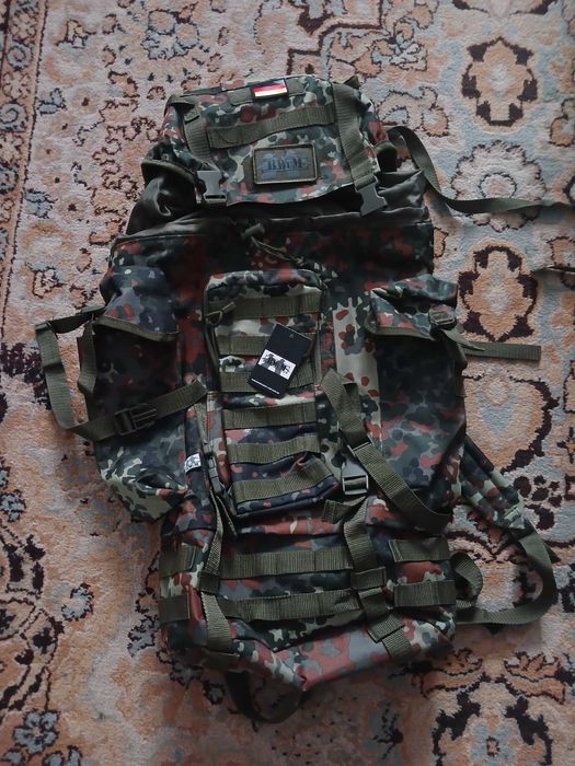 Оригинальный рюкзак BWuM Kampfrucksack MOLLE 65 L Flecktarn (Германия)