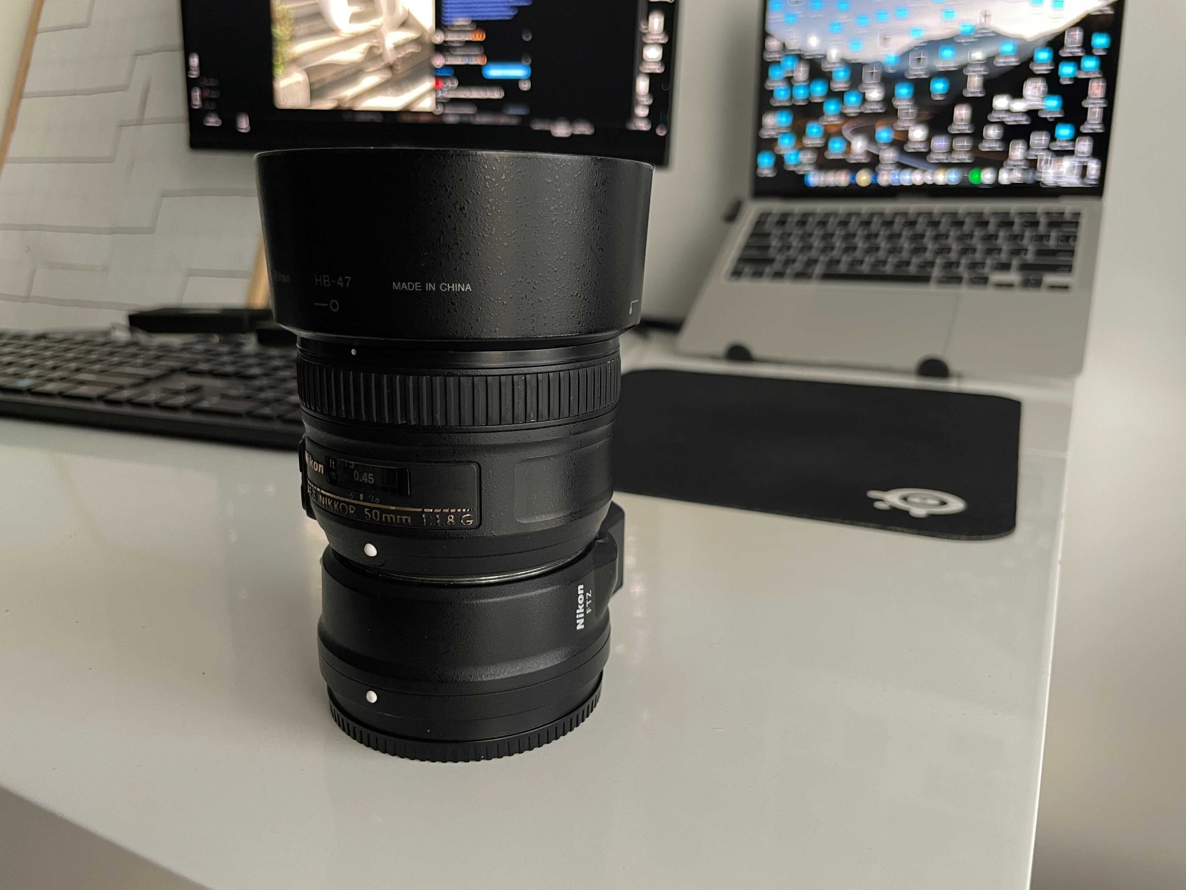 Nikon 50 1.8 G + FTZ adapter